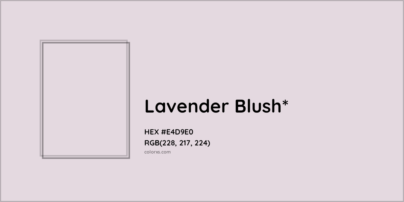 HEX #E4D9E0 Color Name, Color Code, Palettes, Similar Paints, Images