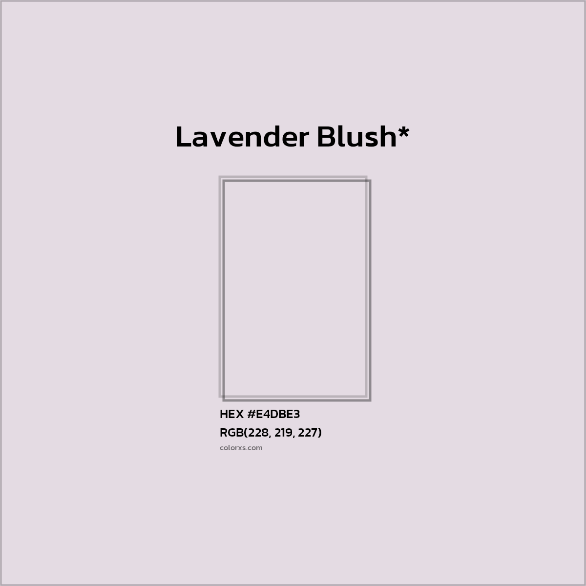 HEX #E4DBE3 Color Name, Color Code, Palettes, Similar Paints, Images