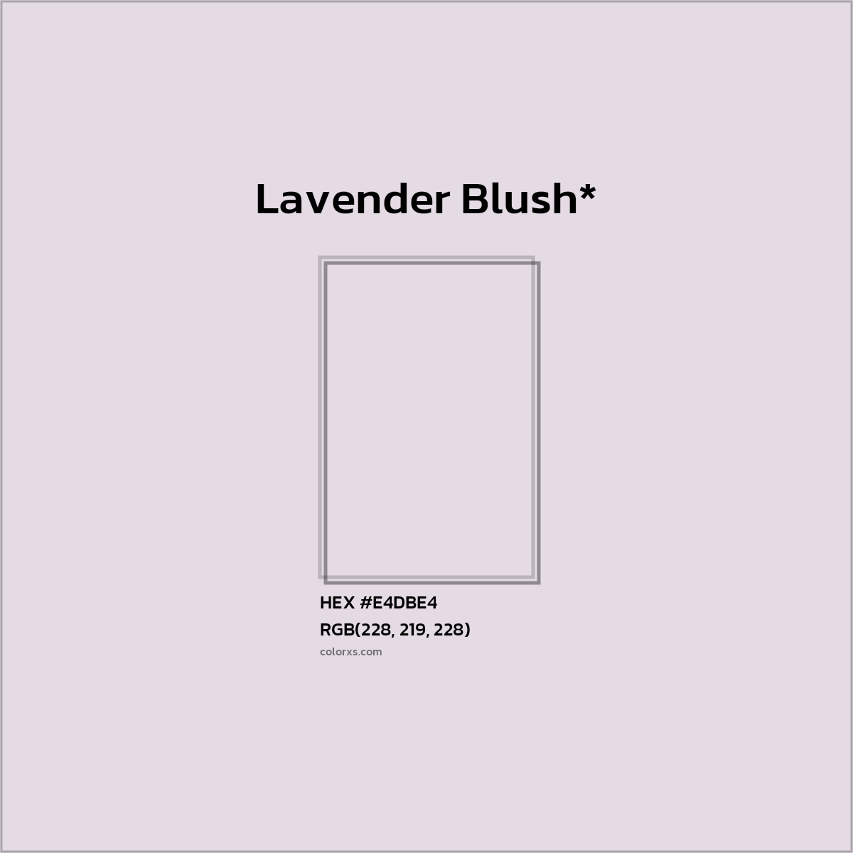 HEX #E4DBE4 Color Name, Color Code, Palettes, Similar Paints, Images