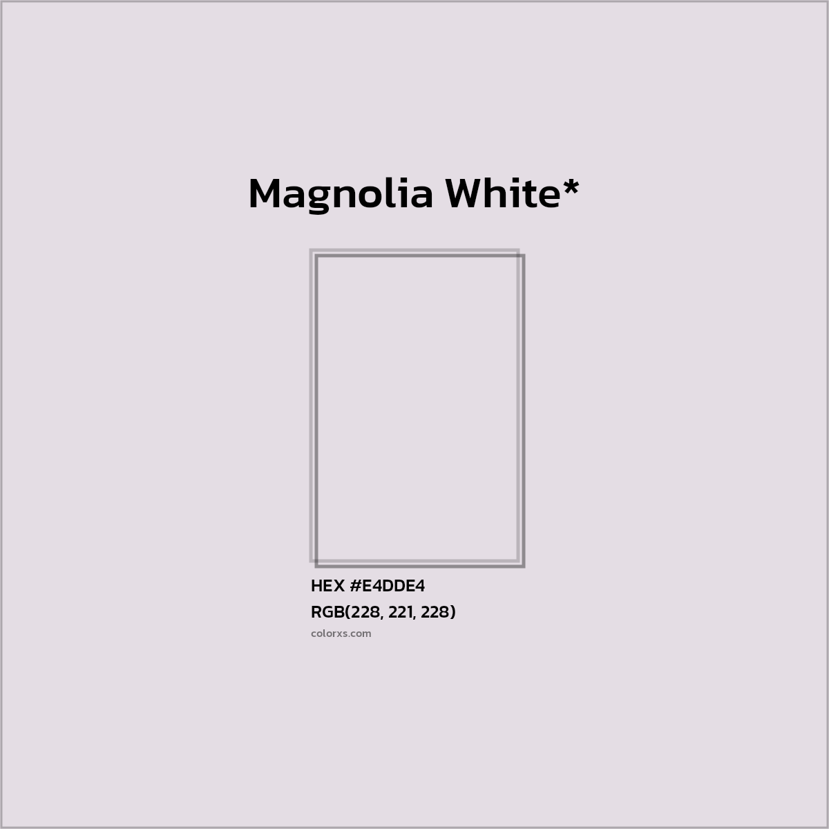 HEX #E4DDE4 Color Name, Color Code, Palettes, Similar Paints, Images