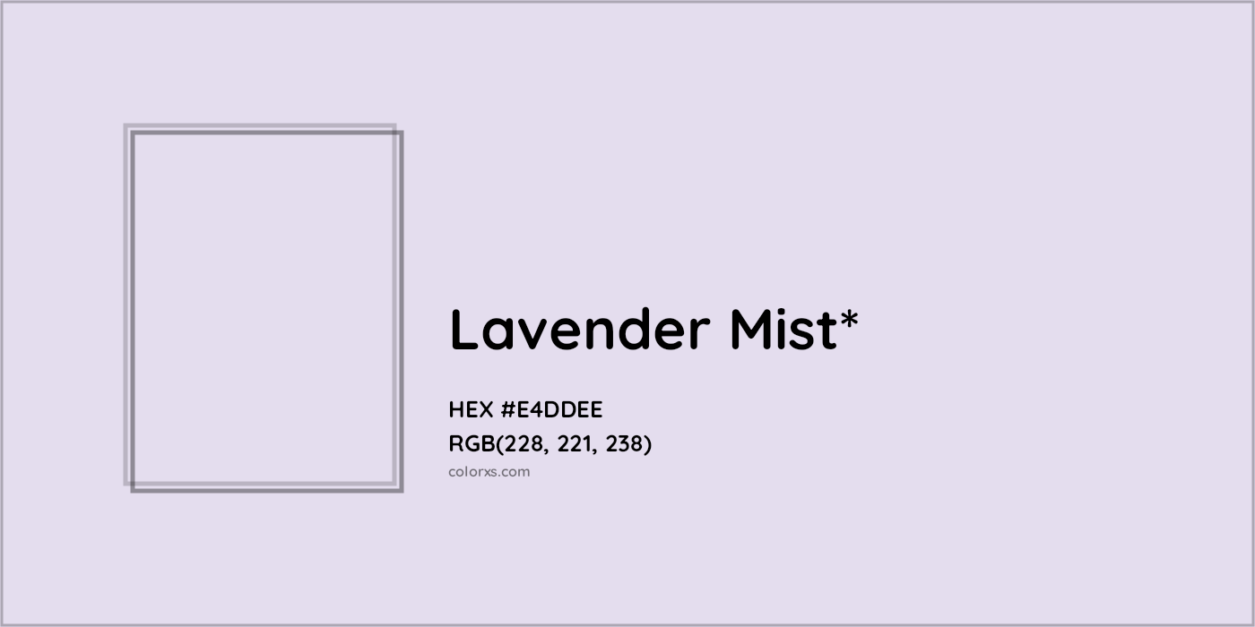 HEX #E4DDEE Color Name, Color Code, Palettes, Similar Paints, Images