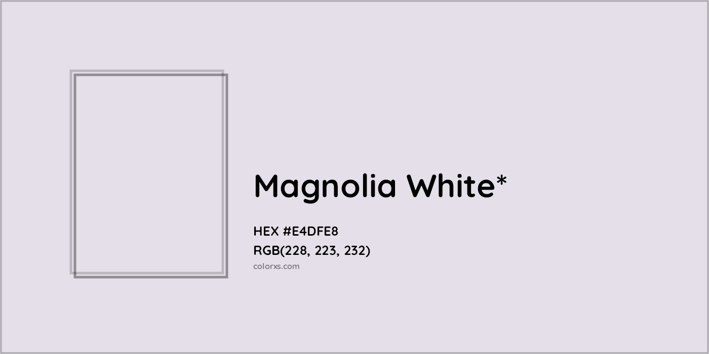 HEX #E4DFE8 Color Name, Color Code, Palettes, Similar Paints, Images