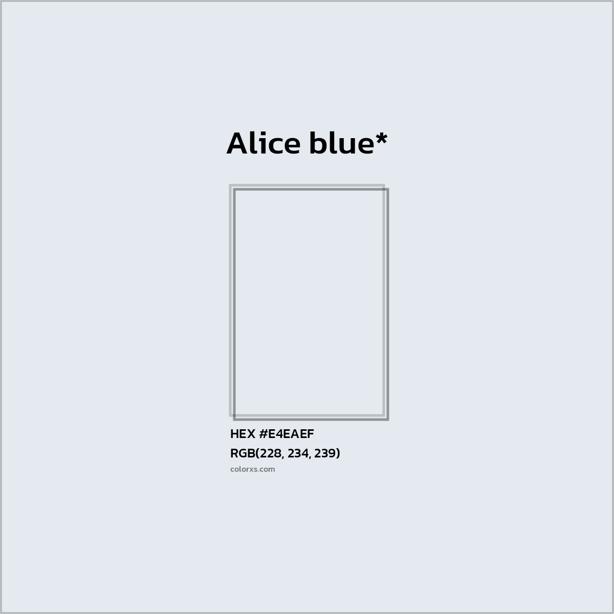 HEX #E4EAEF Color Name, Color Code, Palettes, Similar Paints, Images