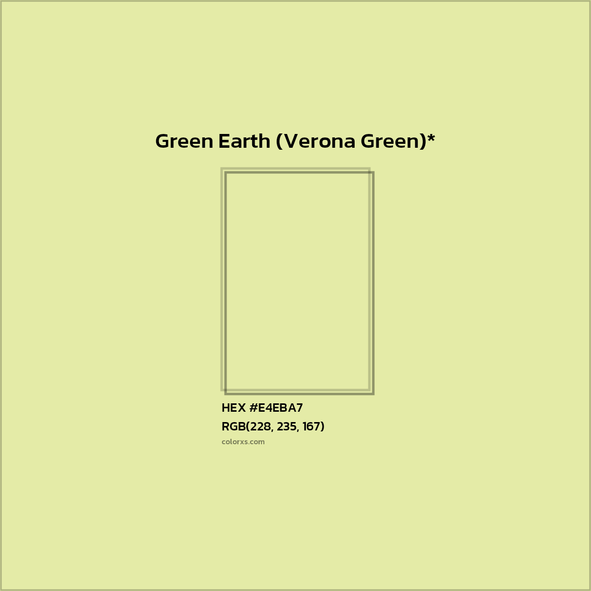 HEX #E4EBA7 Color Name, Color Code, Palettes, Similar Paints, Images