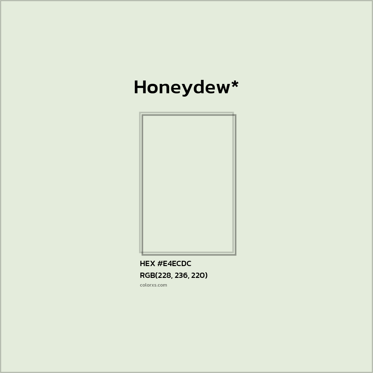 HEX #E4ECDC Color Name, Color Code, Palettes, Similar Paints, Images