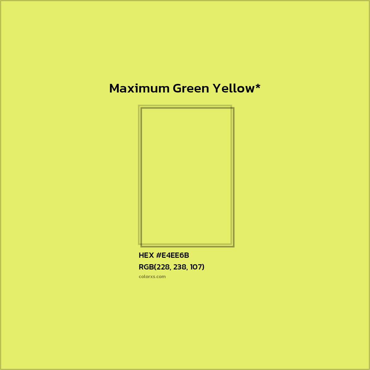 HEX #E4EE6B Color Name, Color Code, Palettes, Similar Paints, Images
