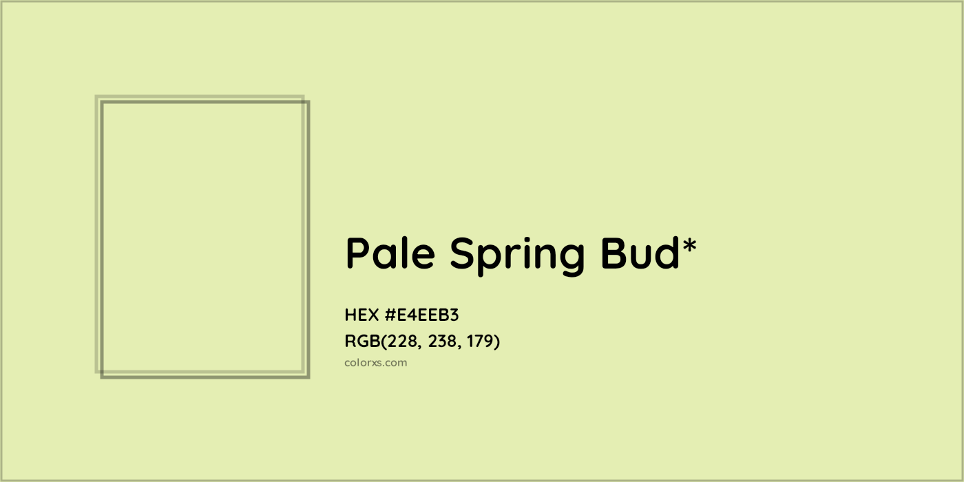 HEX #E4EEB3 Color Name, Color Code, Palettes, Similar Paints, Images