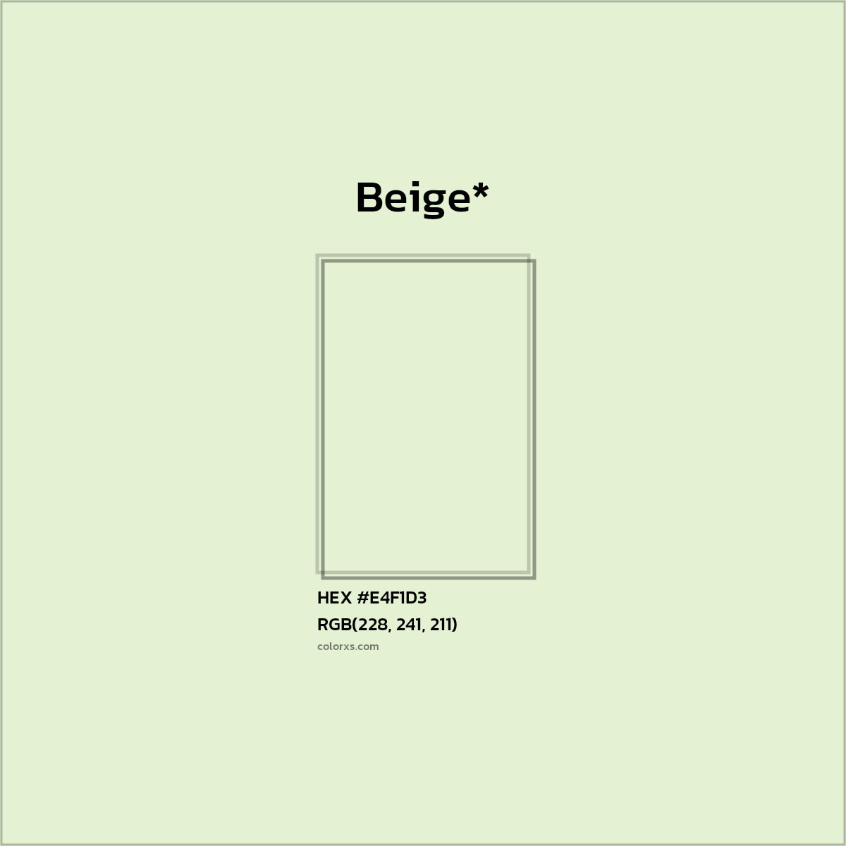 HEX #E4F1D3 Color Name, Color Code, Palettes, Similar Paints, Images