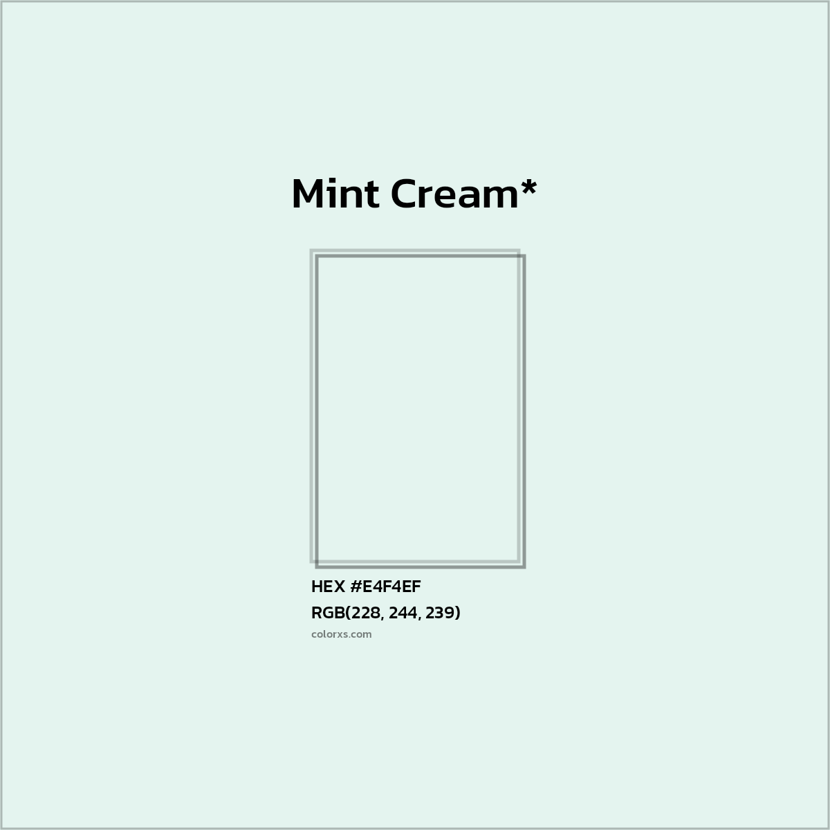 HEX #E4F4EF Color Name, Color Code, Palettes, Similar Paints, Images