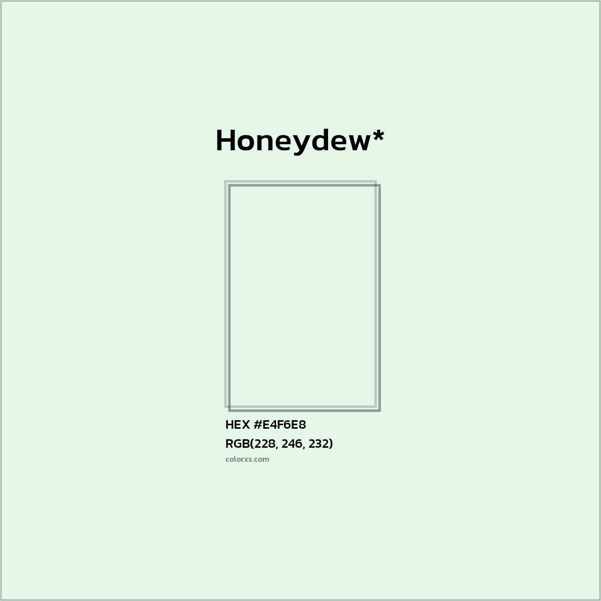 HEX #E4F6E8 Color Name, Color Code, Palettes, Similar Paints, Images