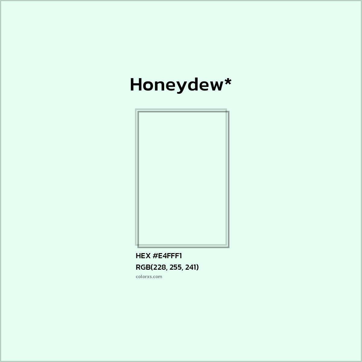 HEX #E4FFF1 Color Name, Color Code, Palettes, Similar Paints, Images