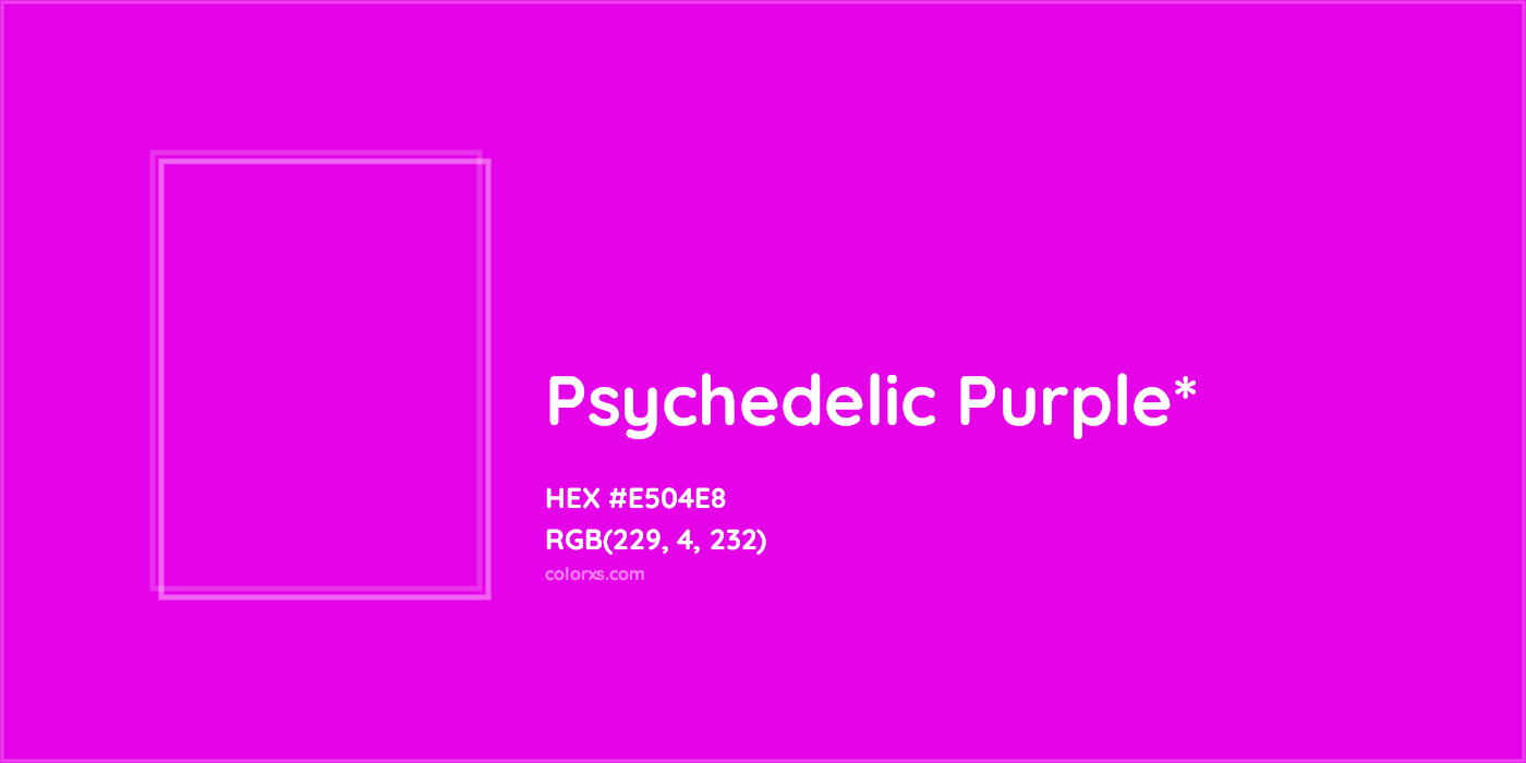 HEX #E504E8 Color Name, Color Code, Palettes, Similar Paints, Images