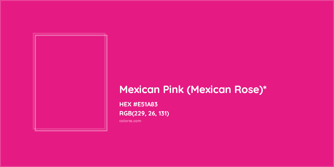HEX #E51A83 Color Name, Color Code, Palettes, Similar Paints, Images
