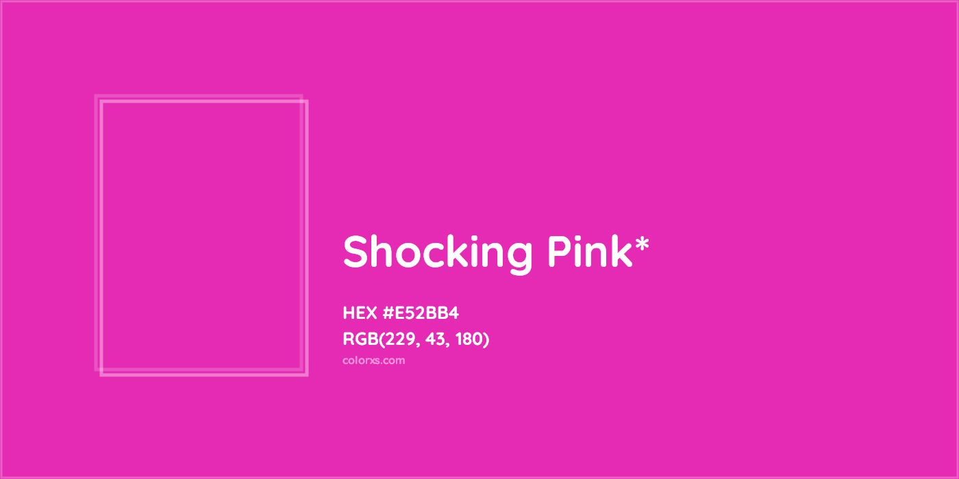 HEX #E52BB4 Color Name, Color Code, Palettes, Similar Paints, Images