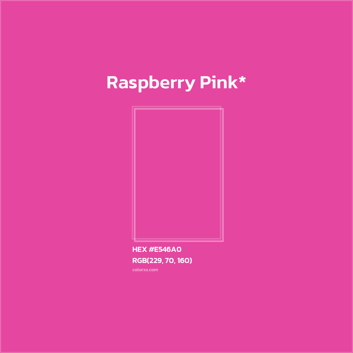 HEX #E546A0 Color Name, Color Code, Palettes, Similar Paints, Images