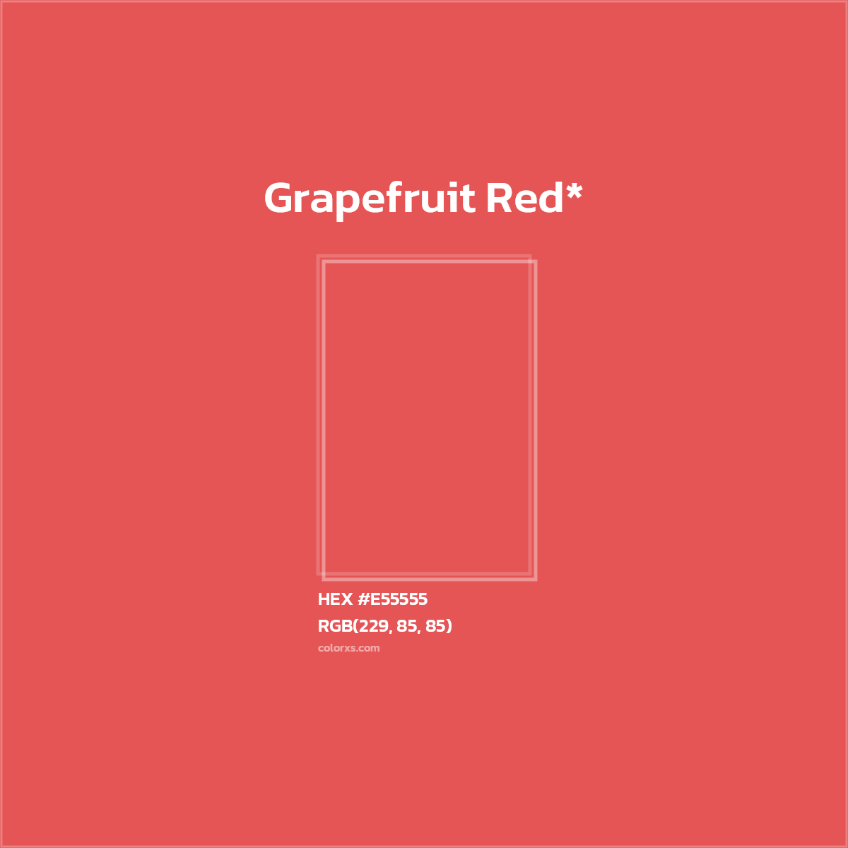HEX #E55555 Color Name, Color Code, Palettes, Similar Paints, Images
