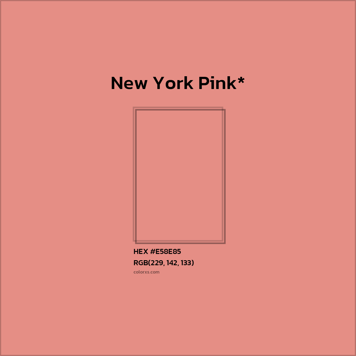 HEX #E58E85 Color Name, Color Code, Palettes, Similar Paints, Images