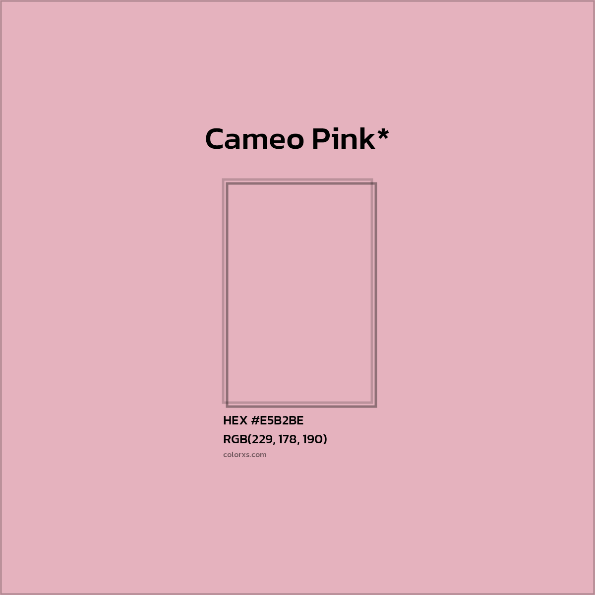 HEX #E5B2BE Color Name, Color Code, Palettes, Similar Paints, Images