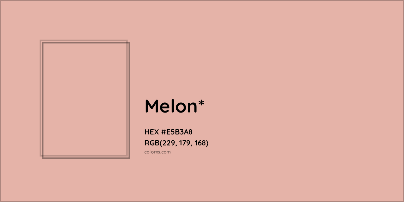 HEX #E5B3A8 Color Name, Color Code, Palettes, Similar Paints, Images