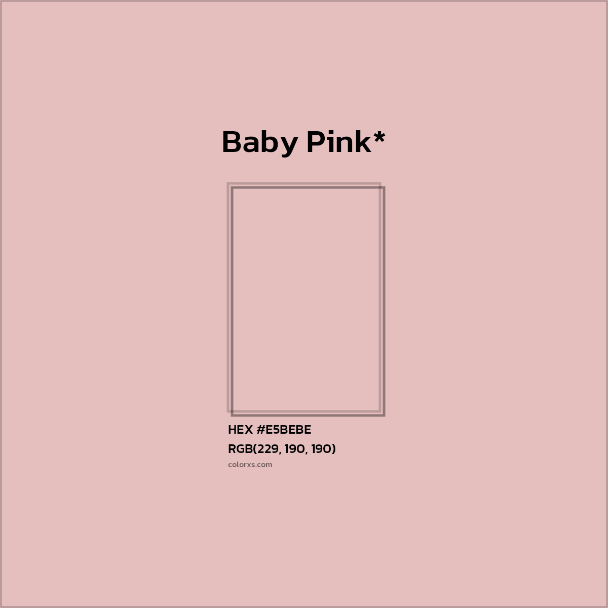 HEX #E5BEBE Color Name, Color Code, Palettes, Similar Paints, Images