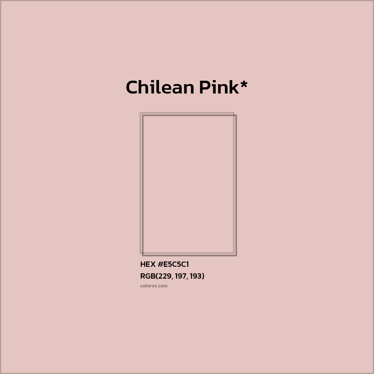 HEX #E5C5C1 Color Name, Color Code, Palettes, Similar Paints, Images