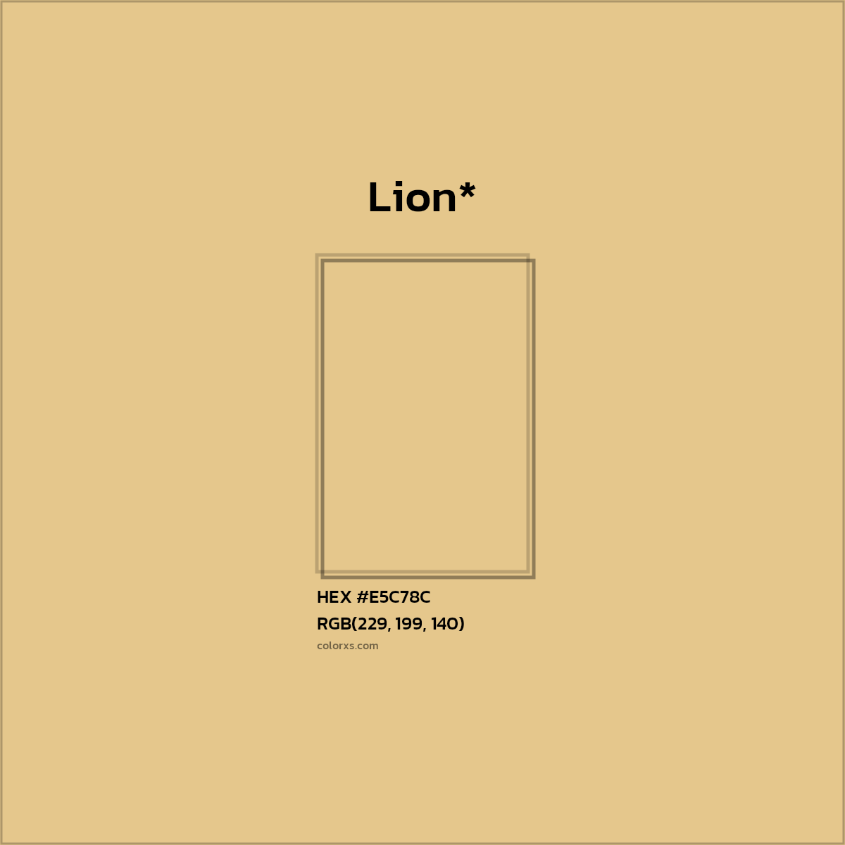 HEX #E5C78C Color Name, Color Code, Palettes, Similar Paints, Images