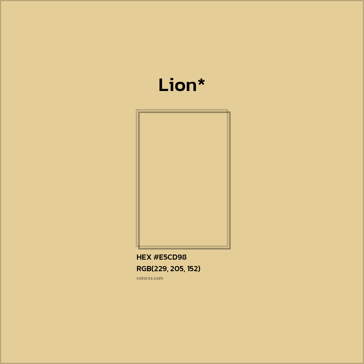 HEX #E5CD98 Color Name, Color Code, Palettes, Similar Paints, Images