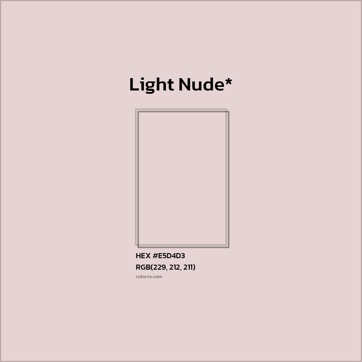 HEX #E5D4D3 Color Name, Color Code, Palettes, Similar Paints, Images