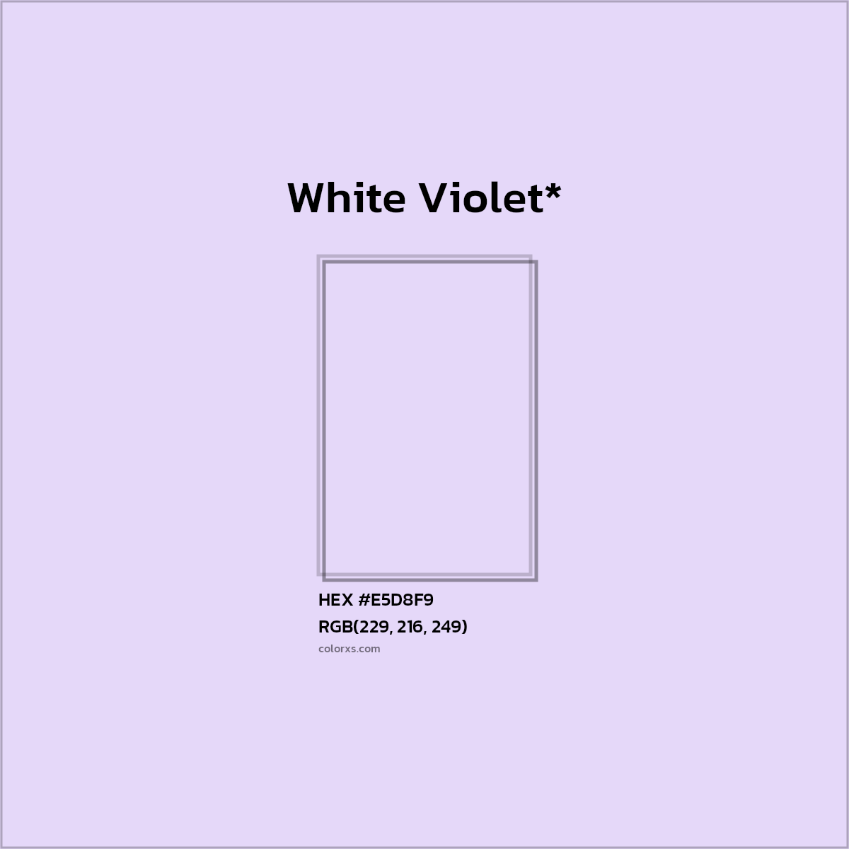 HEX #E5D8F9 Color Name, Color Code, Palettes, Similar Paints, Images