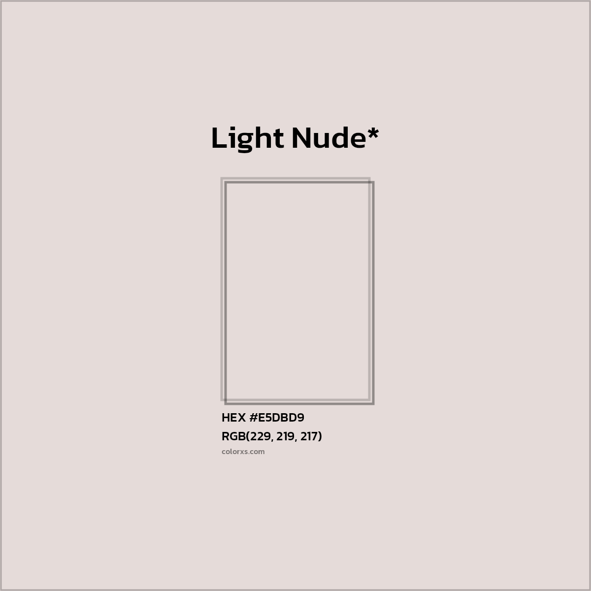 HEX #E5DBD9 Color Name, Color Code, Palettes, Similar Paints, Images