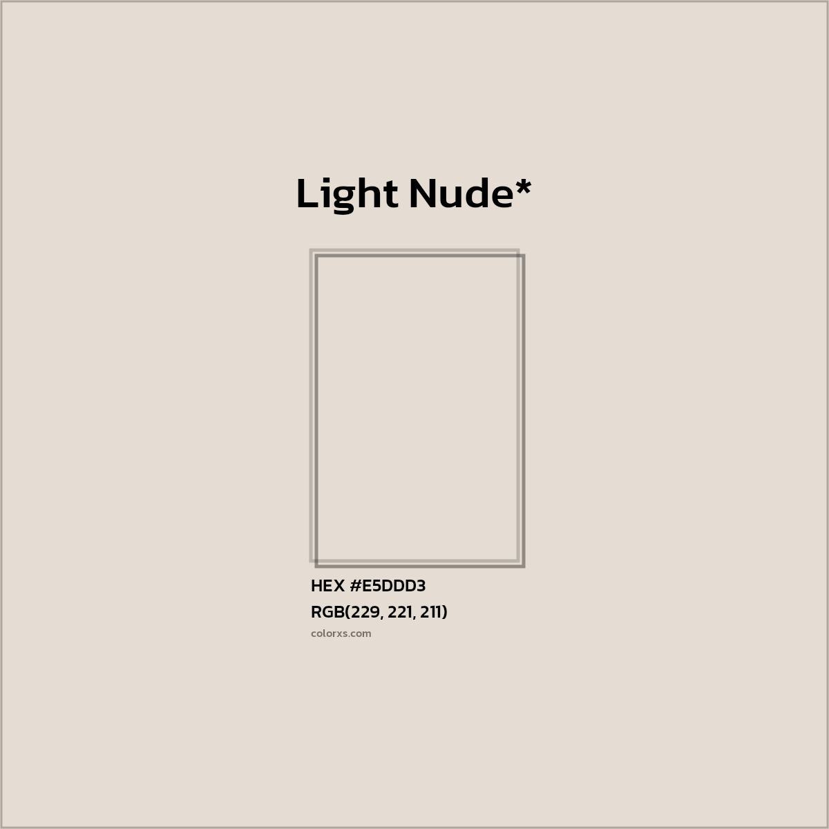 HEX #E5DDD3 Color Name, Color Code, Palettes, Similar Paints, Images