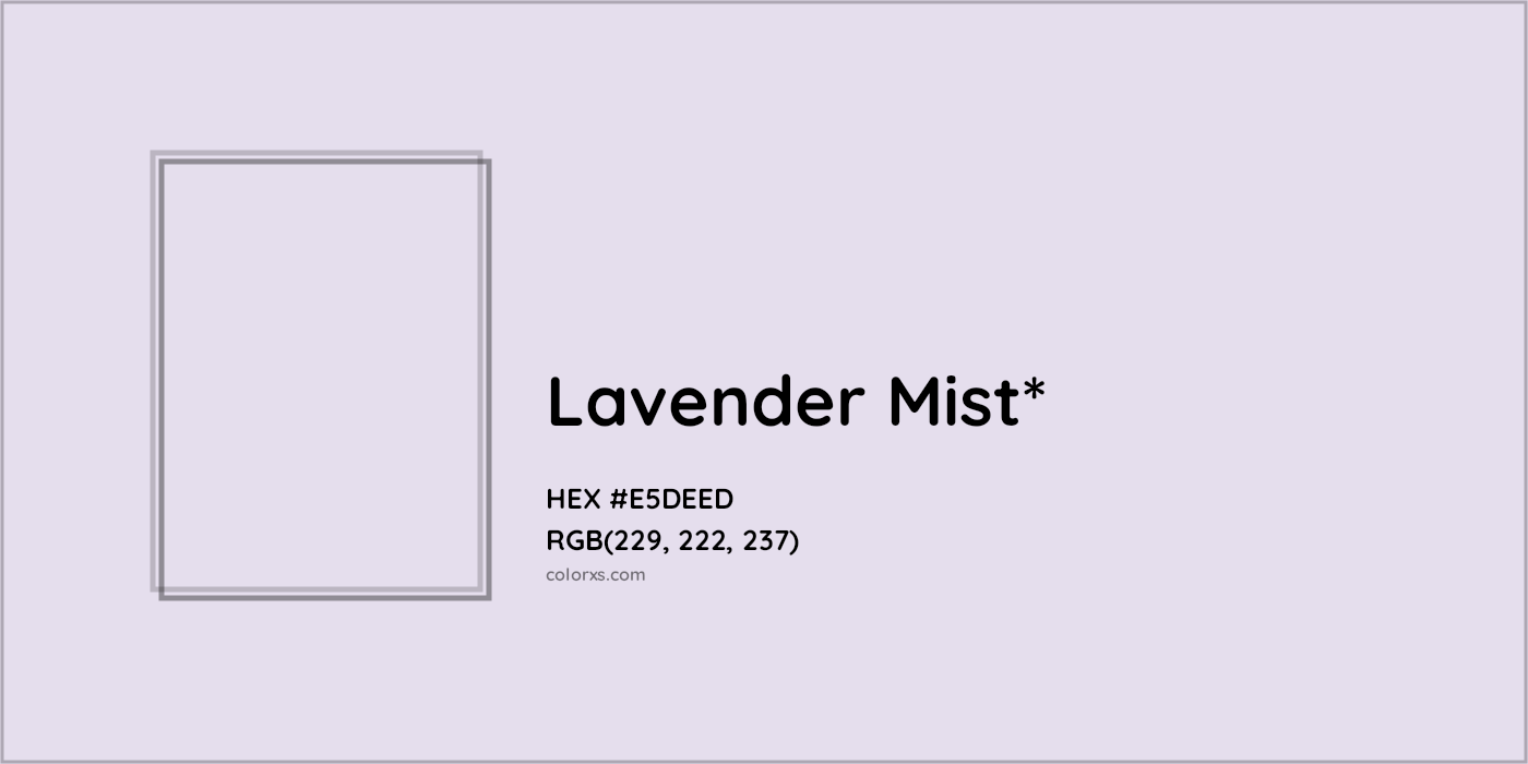HEX #E5DEED Color Name, Color Code, Palettes, Similar Paints, Images