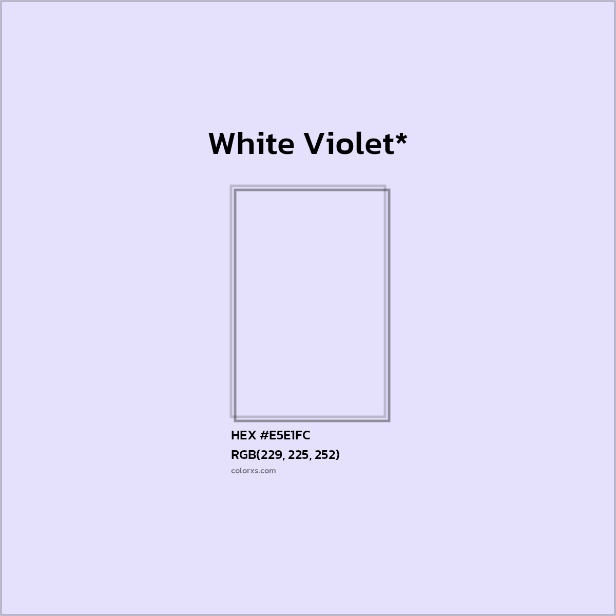 HEX #E5E1FC Color Name, Color Code, Palettes, Similar Paints, Images