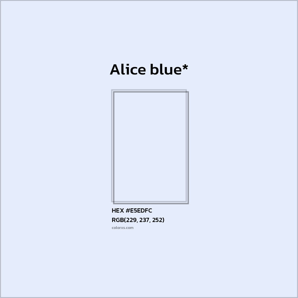 HEX #E5EDFC Color Name, Color Code, Palettes, Similar Paints, Images