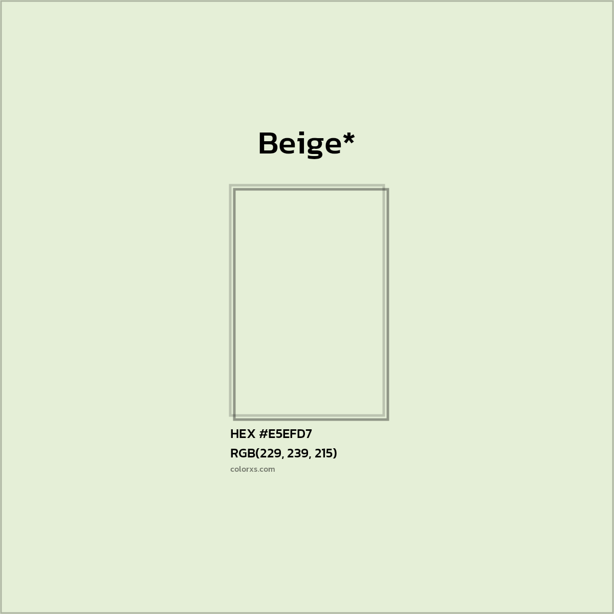 HEX #E5EFD7 Color Name, Color Code, Palettes, Similar Paints, Images