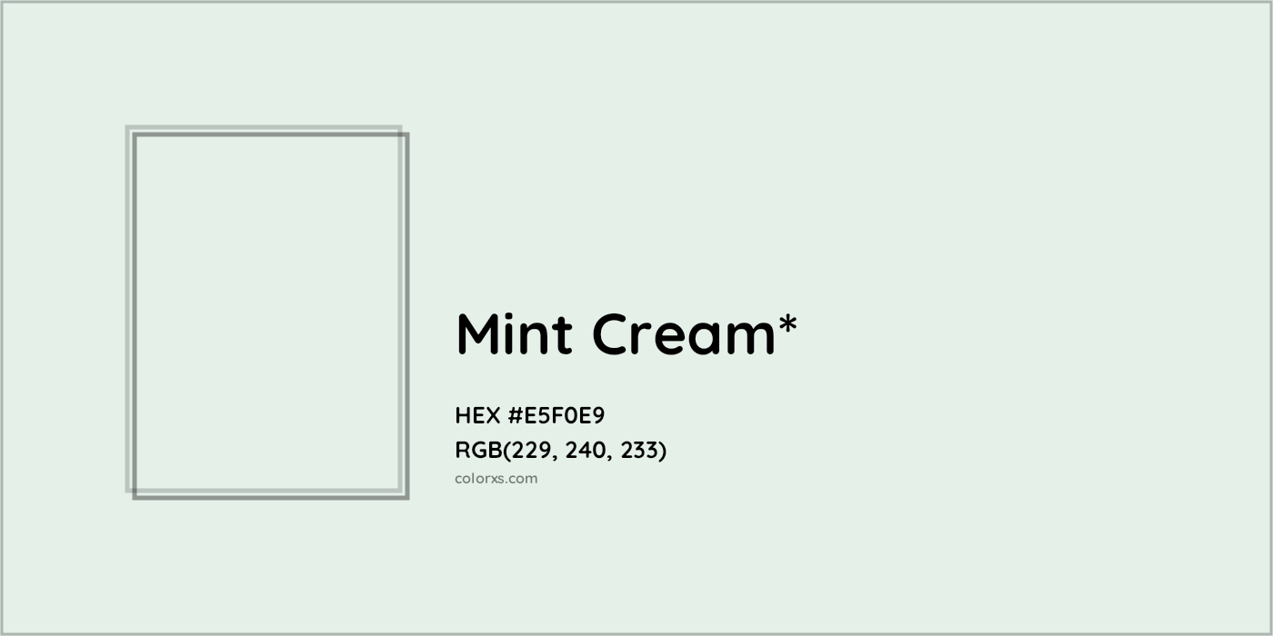 HEX #E5F0E9 Color Name, Color Code, Palettes, Similar Paints, Images
