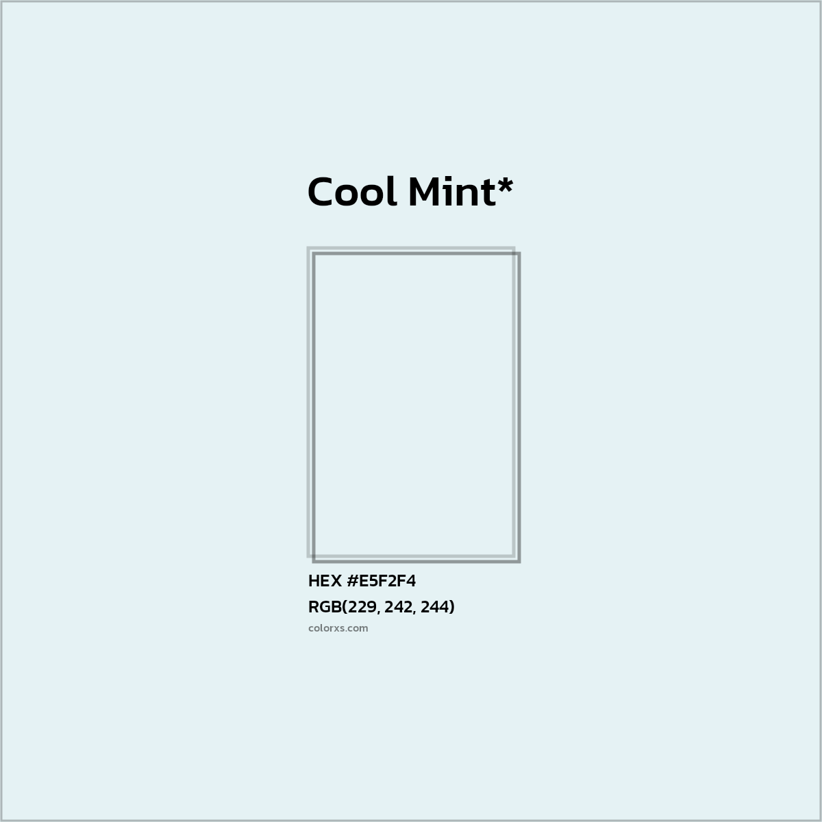 HEX #E5F2F4 Color Name, Color Code, Palettes, Similar Paints, Images