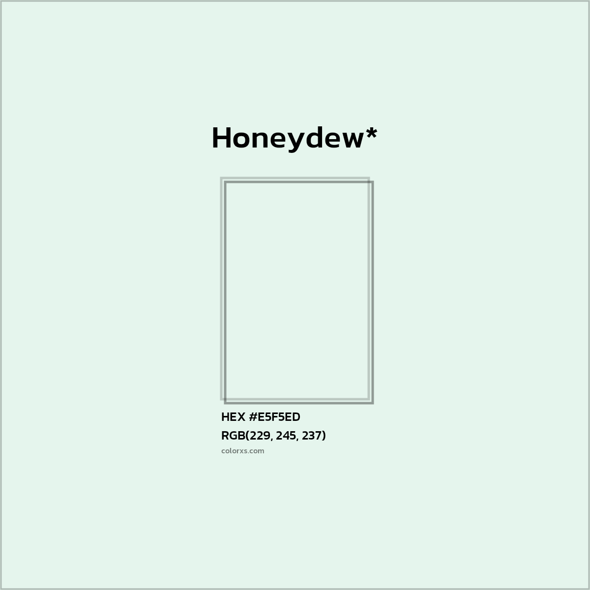 HEX #E5F5ED Color Name, Color Code, Palettes, Similar Paints, Images