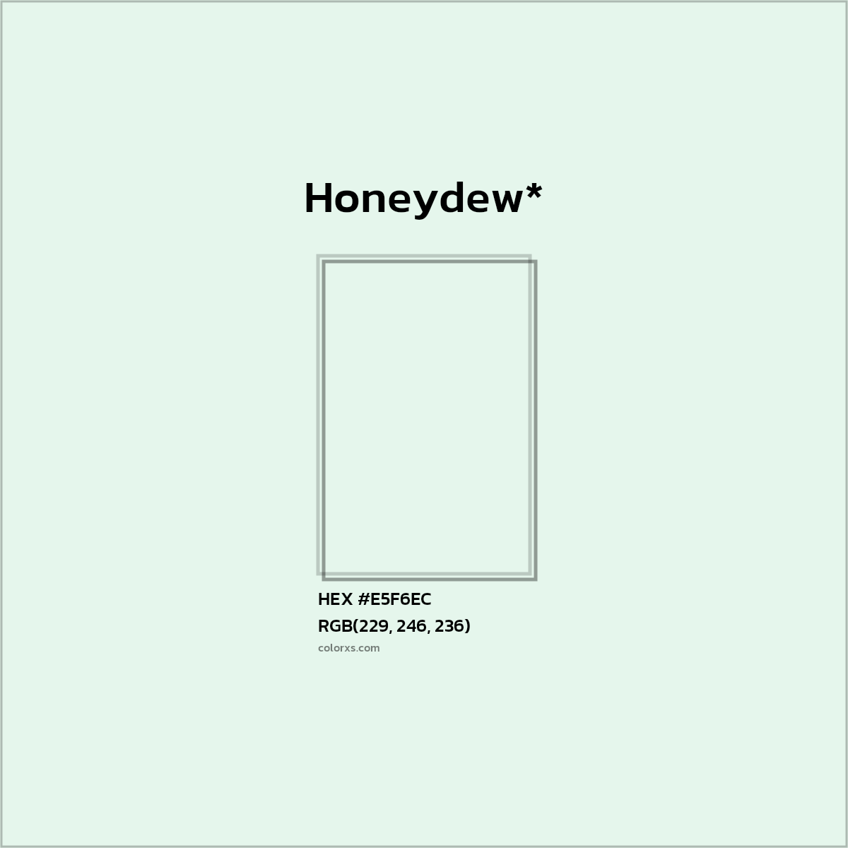 HEX #E5F6EC Color Name, Color Code, Palettes, Similar Paints, Images