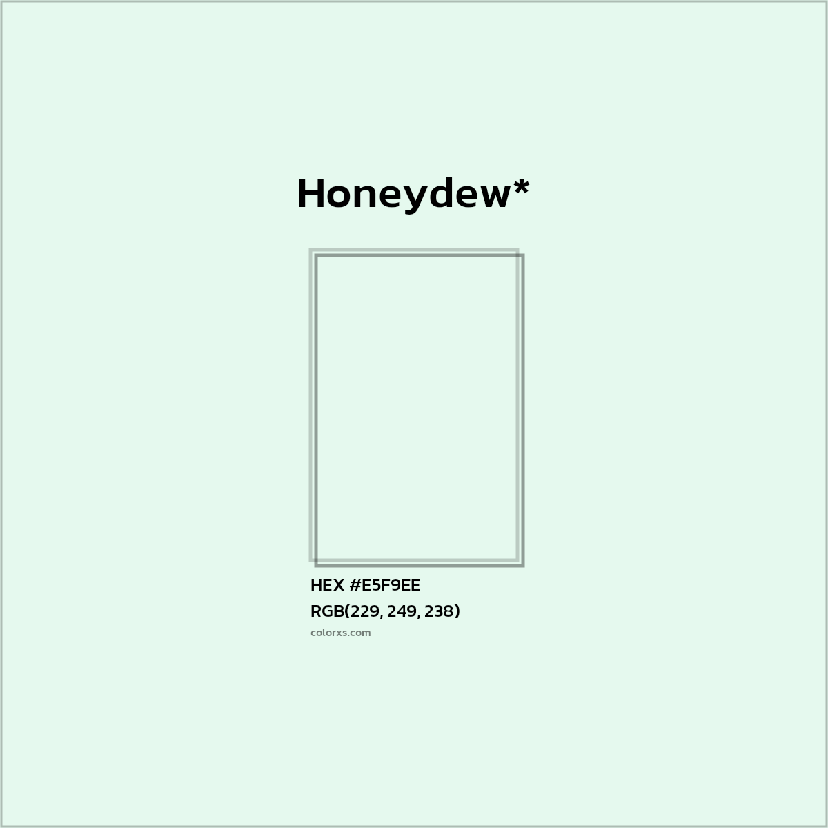 HEX #E5F9EE Color Name, Color Code, Palettes, Similar Paints, Images