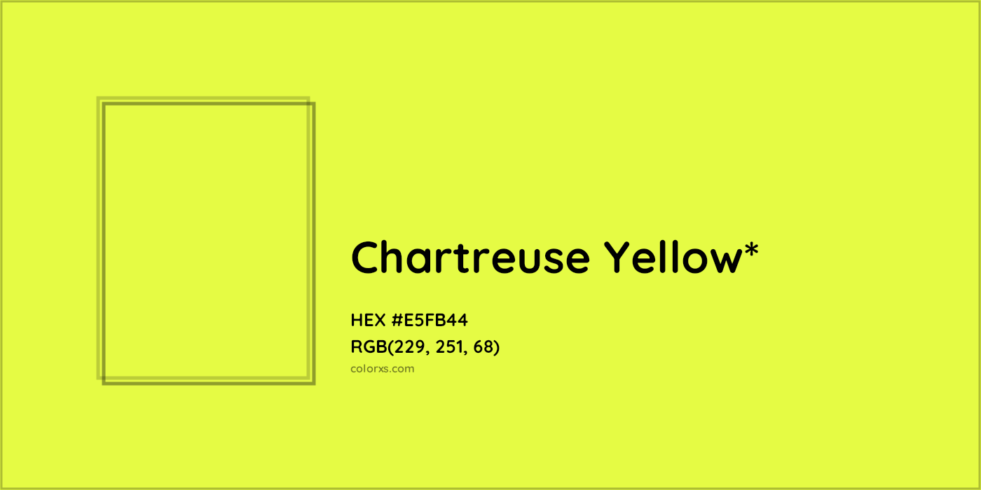 HEX #E5FB44 Color Name, Color Code, Palettes, Similar Paints, Images