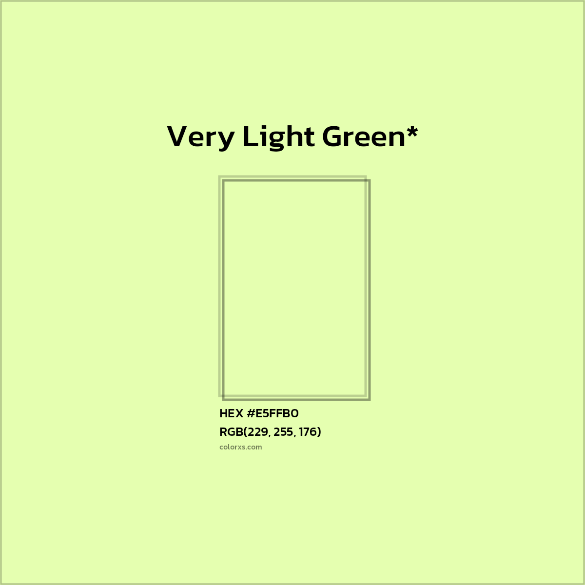 HEX #E5FFB0 Color Name, Color Code, Palettes, Similar Paints, Images