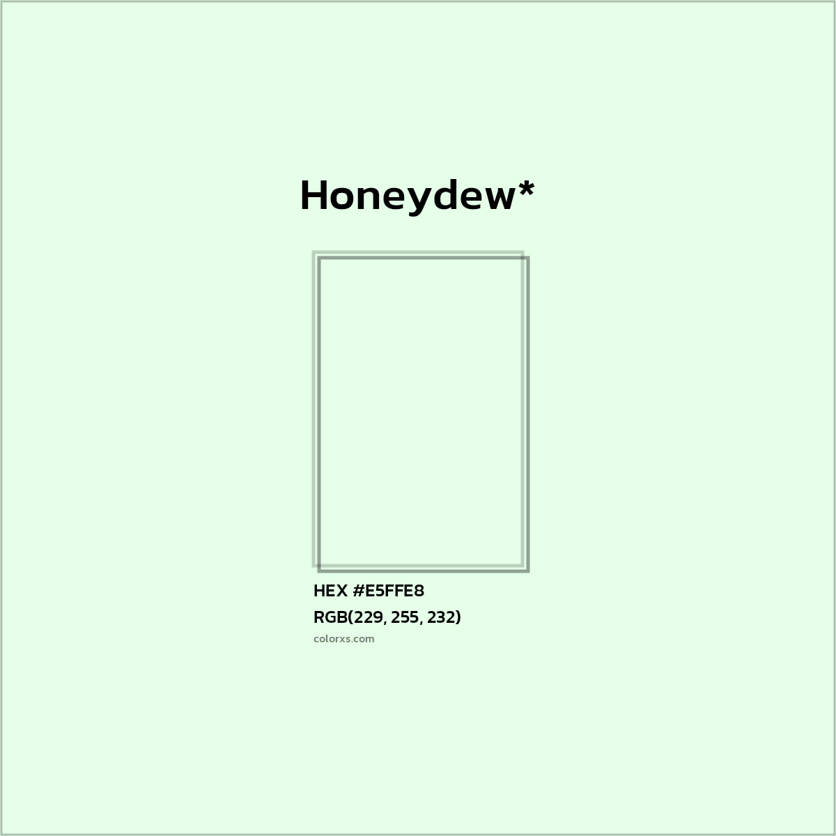 HEX #E5FFE8 Color Name, Color Code, Palettes, Similar Paints, Images