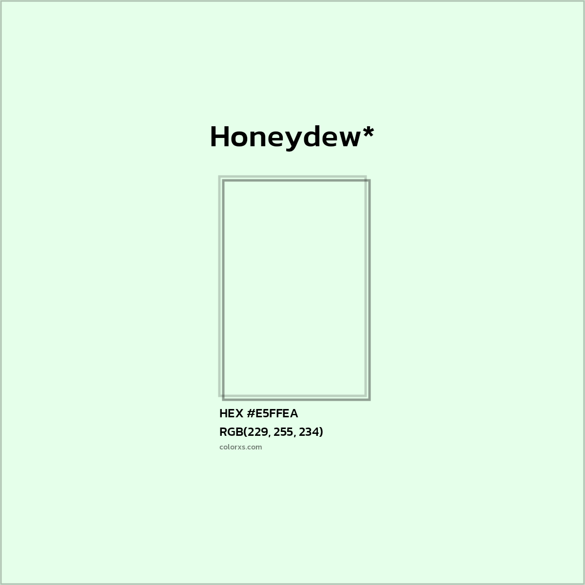 HEX #E5FFEA Color Name, Color Code, Palettes, Similar Paints, Images