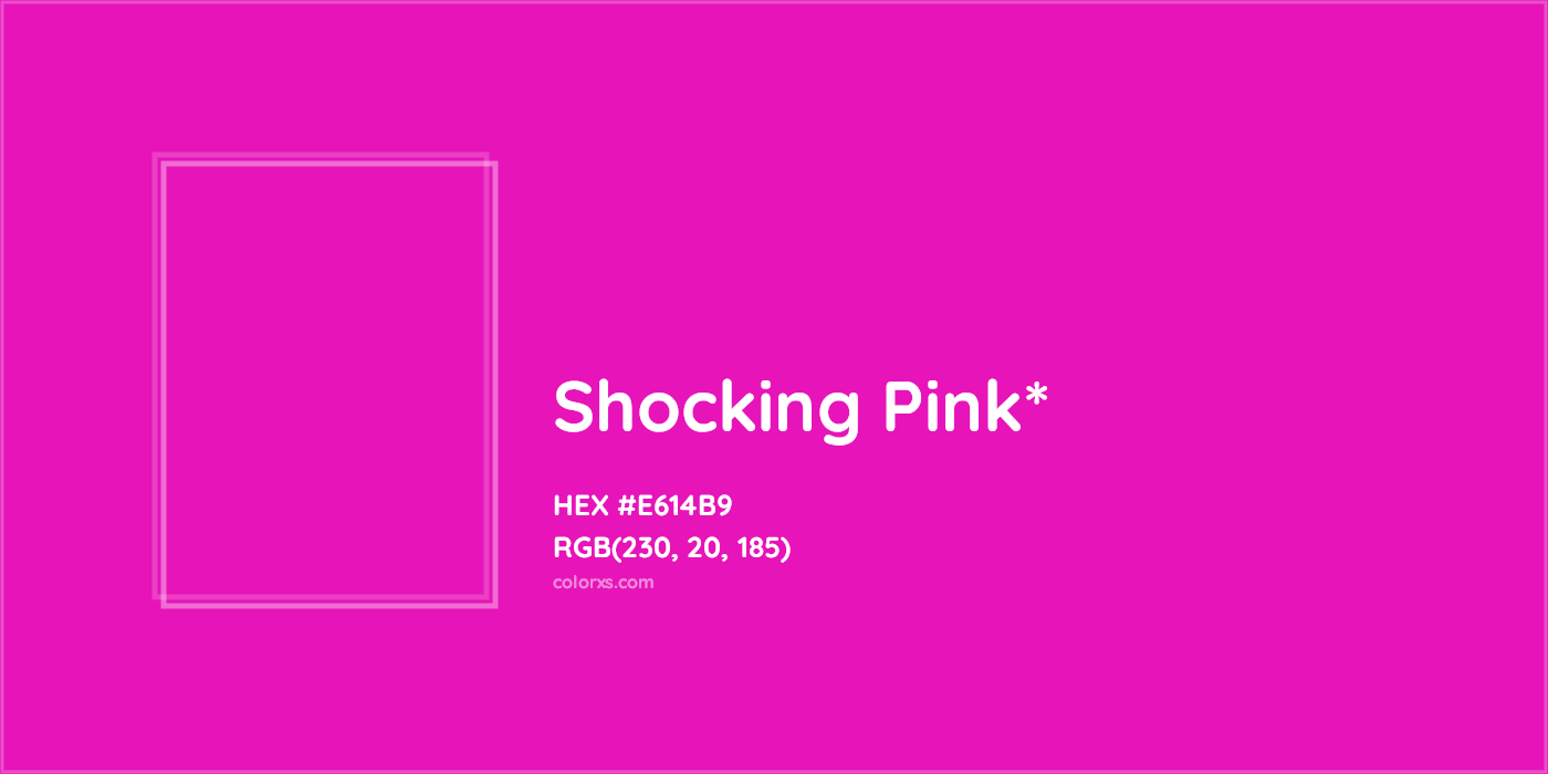 HEX #E614B9 Color Name, Color Code, Palettes, Similar Paints, Images