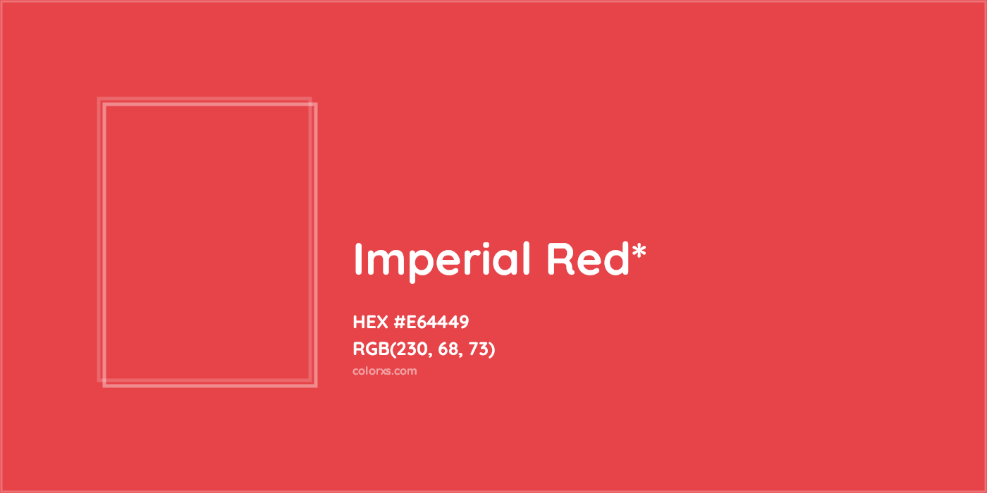 HEX #E64449 Color Name, Color Code, Palettes, Similar Paints, Images