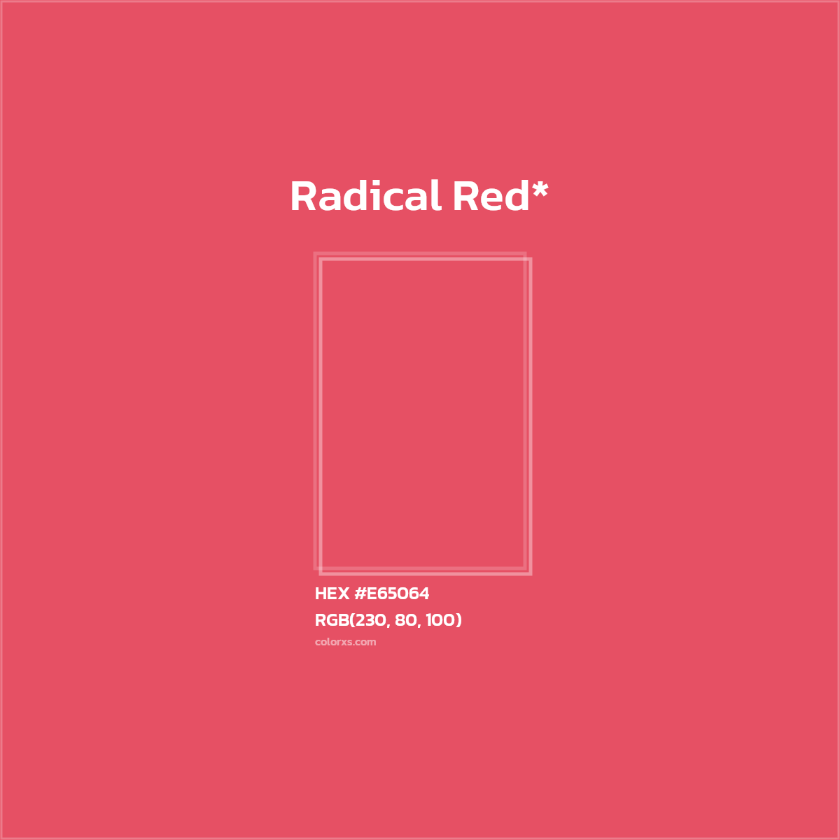 HEX #E65064 Color Name, Color Code, Palettes, Similar Paints, Images