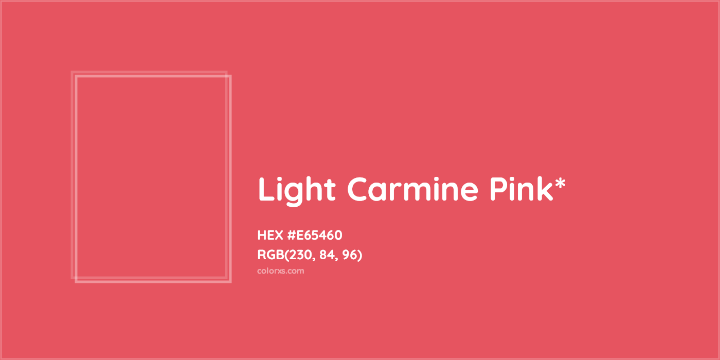 HEX #E65460 Color Name, Color Code, Palettes, Similar Paints, Images