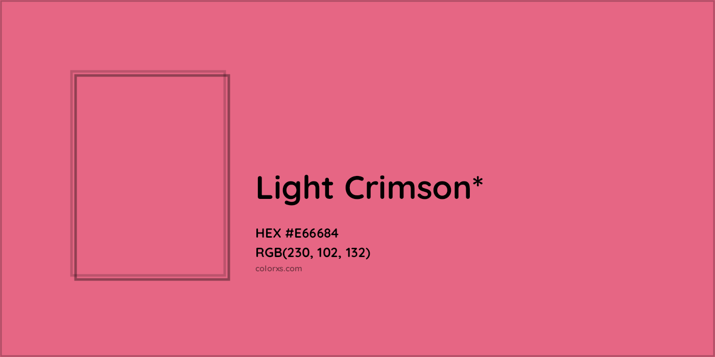 HEX #E66684 Color Name, Color Code, Palettes, Similar Paints, Images