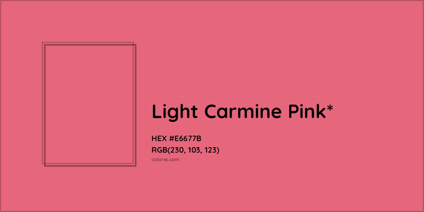 HEX #E6677B Color Name, Color Code, Palettes, Similar Paints, Images